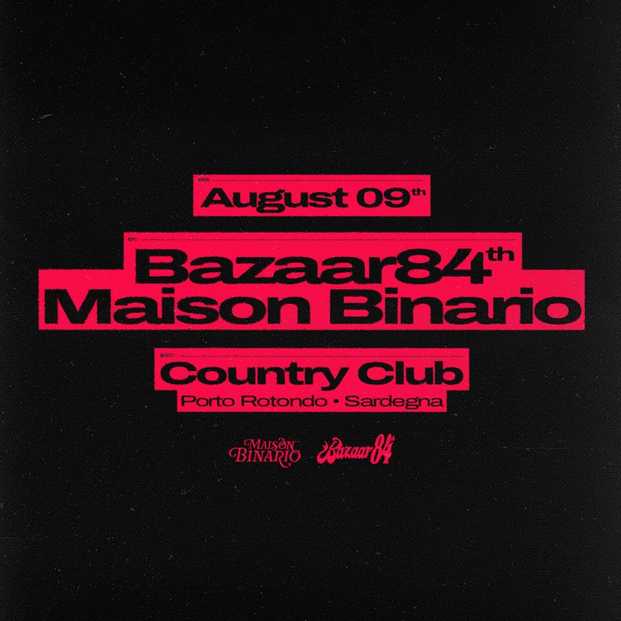 Maison Binario X Bazaar 84th